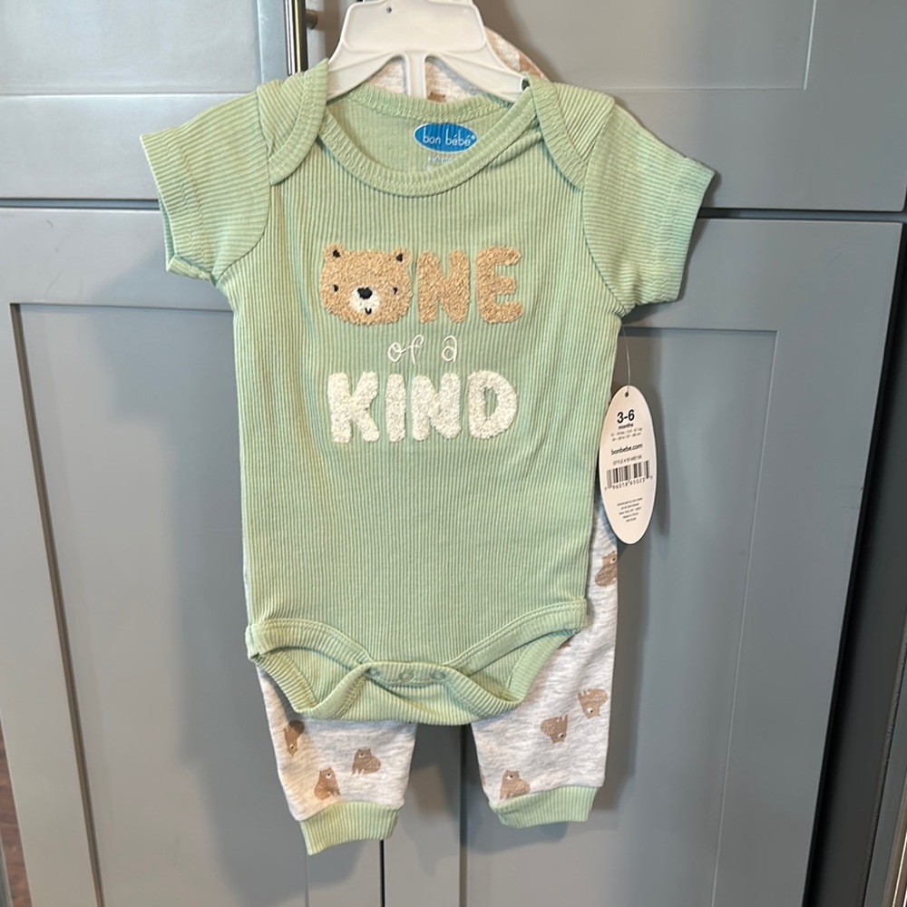 Green Baby Onesie and Pants Set